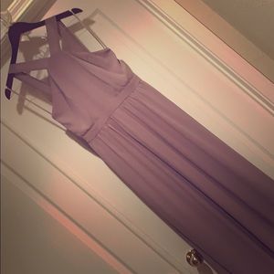 Lulus bridesmaid Air of Romance taupe maxi dress